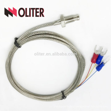 high accuracy pt100 resistance fixing thread flexible insulated ss sheathed braid cables platinum wire manufacturer rtd